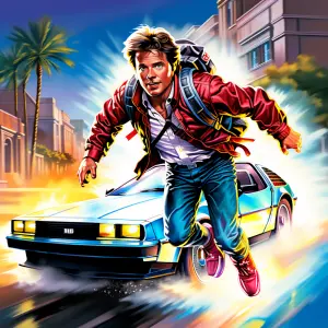 Marty McFly and the DeLorean